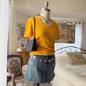lauren ralph lauren orange short sleeve top